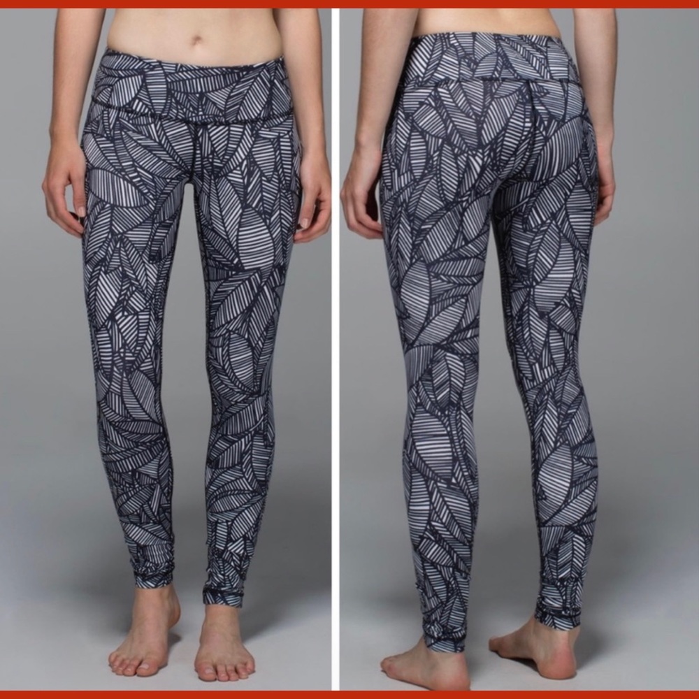 Lululemon Wunder Under Pant *Full-On Luon Size 4 White Black